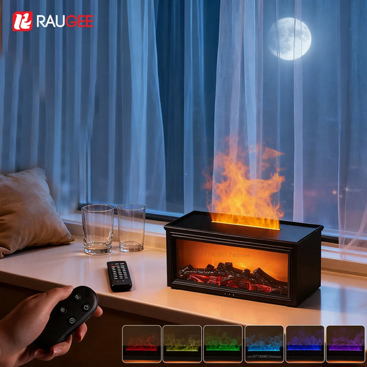 🔥 Nawilżacz & Dyfuzor Zapachowy z Efektem Kominka