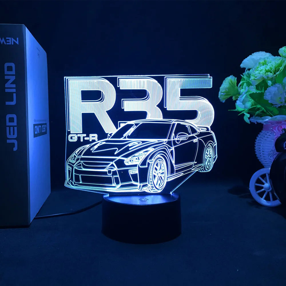 🚗 Lampka Nocna LED - Samochód