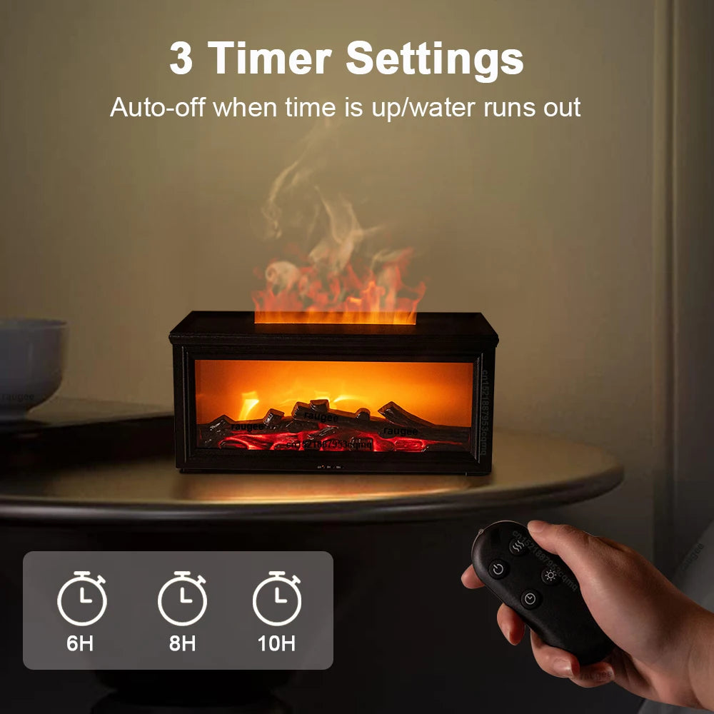 🔥 Nawilżacz & Dyfuzor Zapachowy z Efektem Kominka